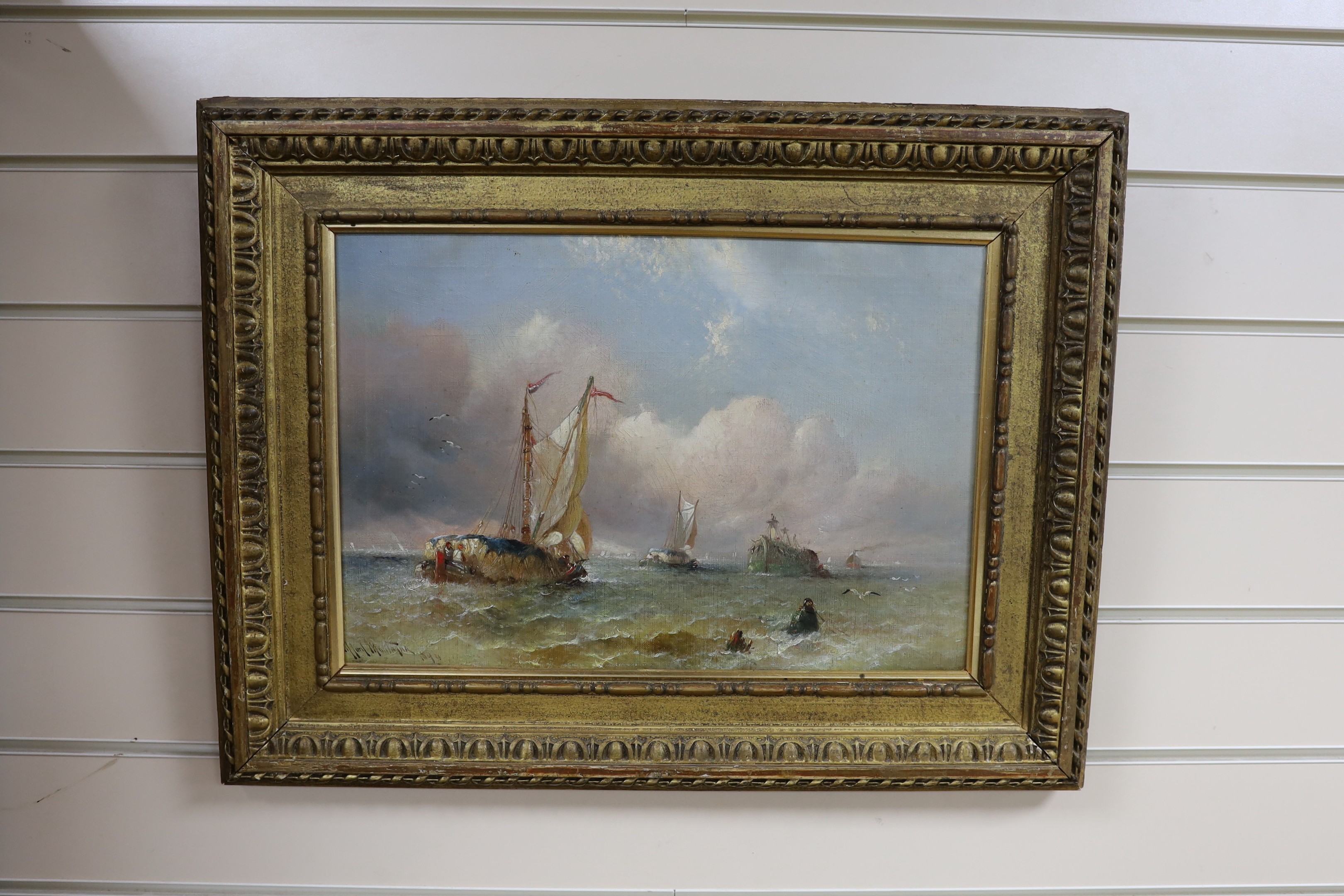 A group of assorted pictures and prints including Egyptian papyrus paintings, 41 x 33cm